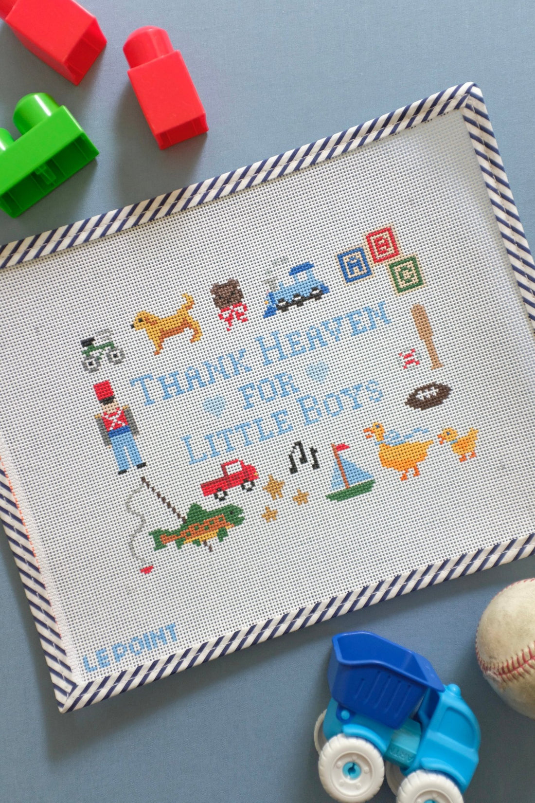 Thank Heaven for Little BoysLe PointCanvasThe Red Thread Atelier