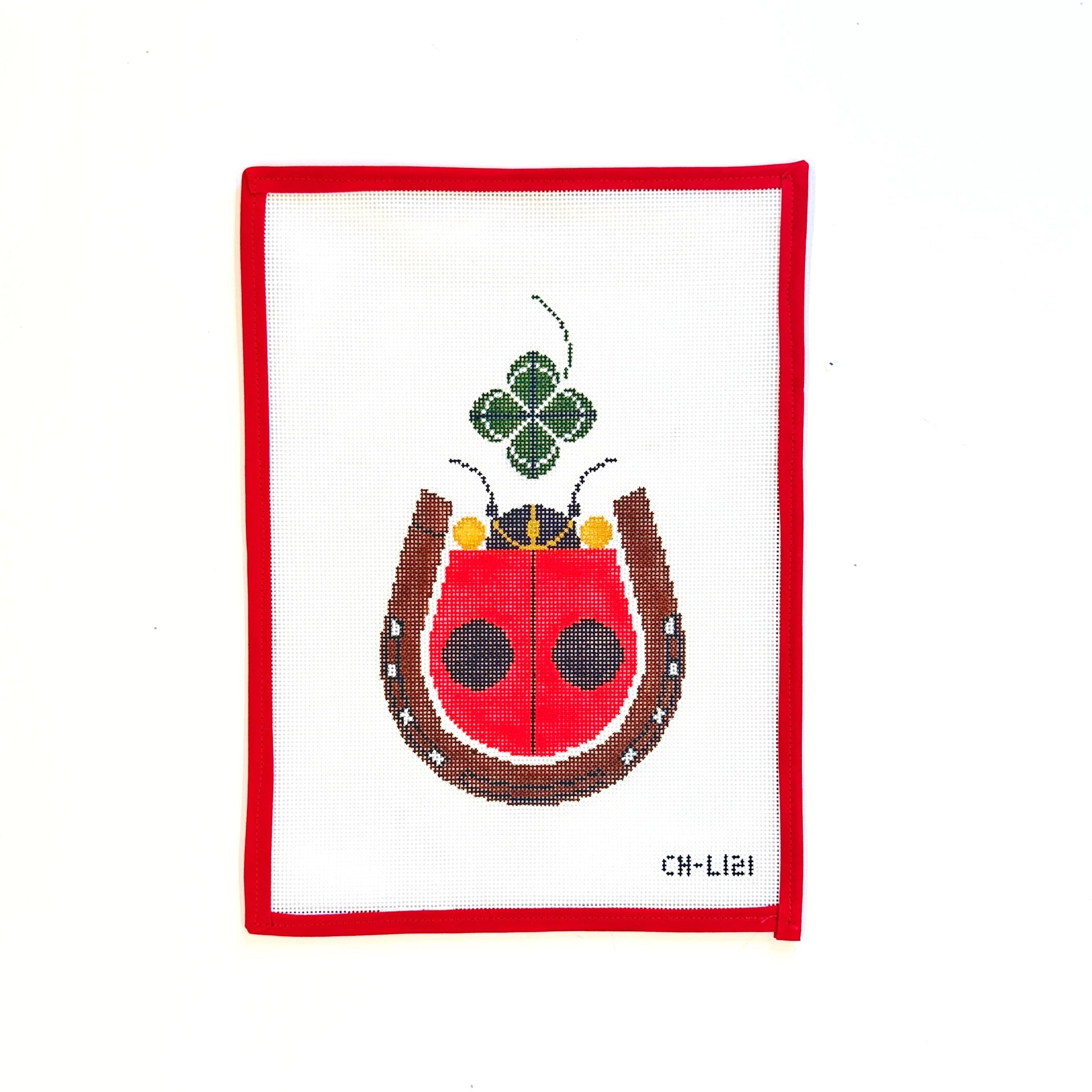 The Luckiest Ladybug - Clover &amp; HorseshoeMeredith CollectionCanvasThe Red Thread Atelier