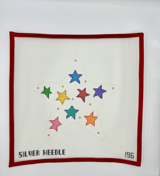 Silver Needle Stars Pillow