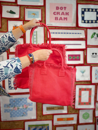 Red Fringe Tote