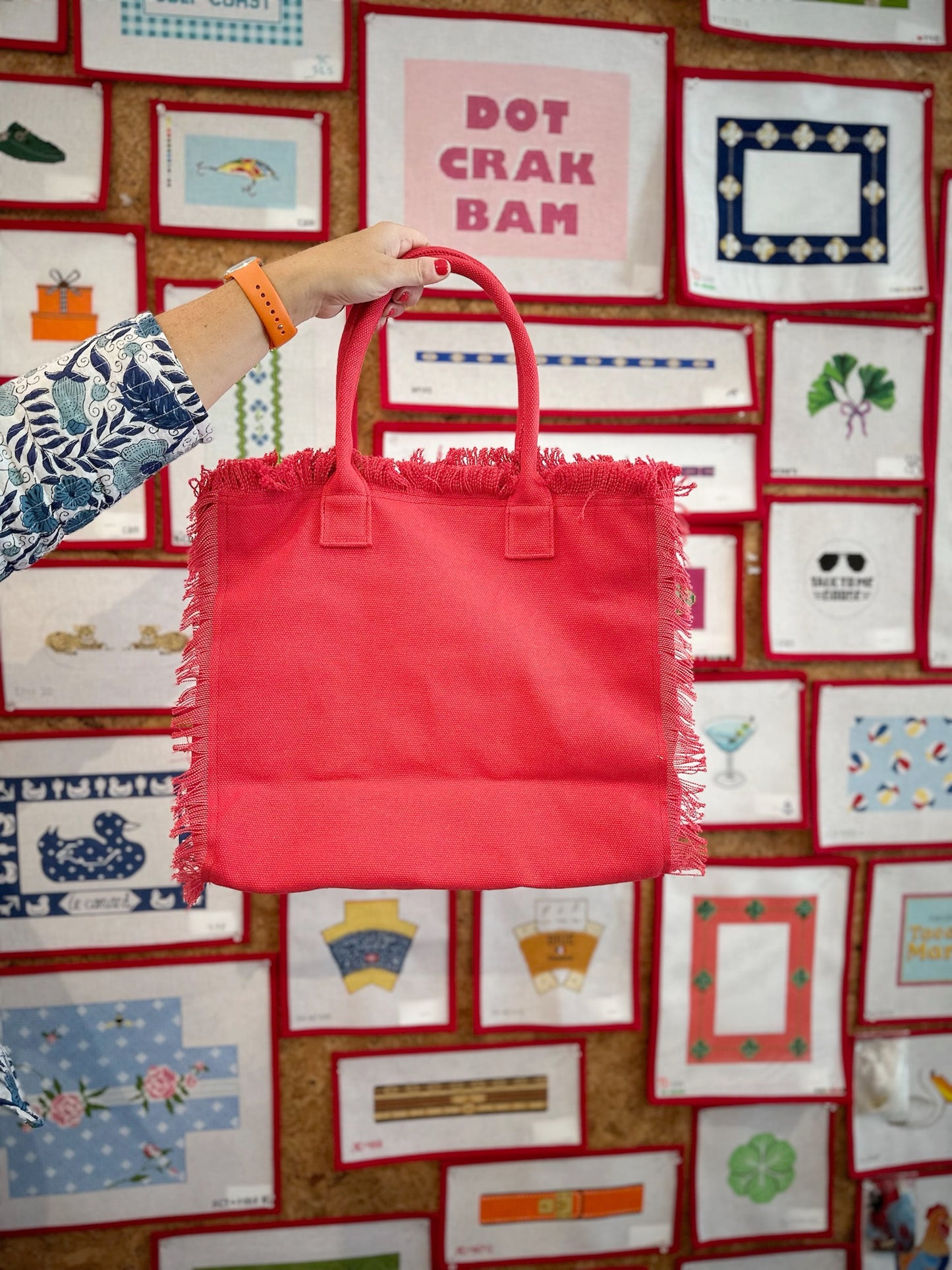 Red Fringe Tote