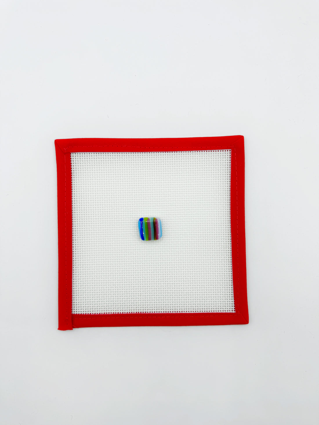 Glass Needleminder- colored stripes