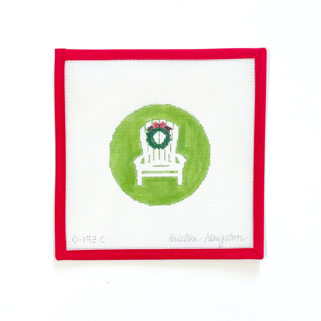 Wreath on green- Adirondack Chair