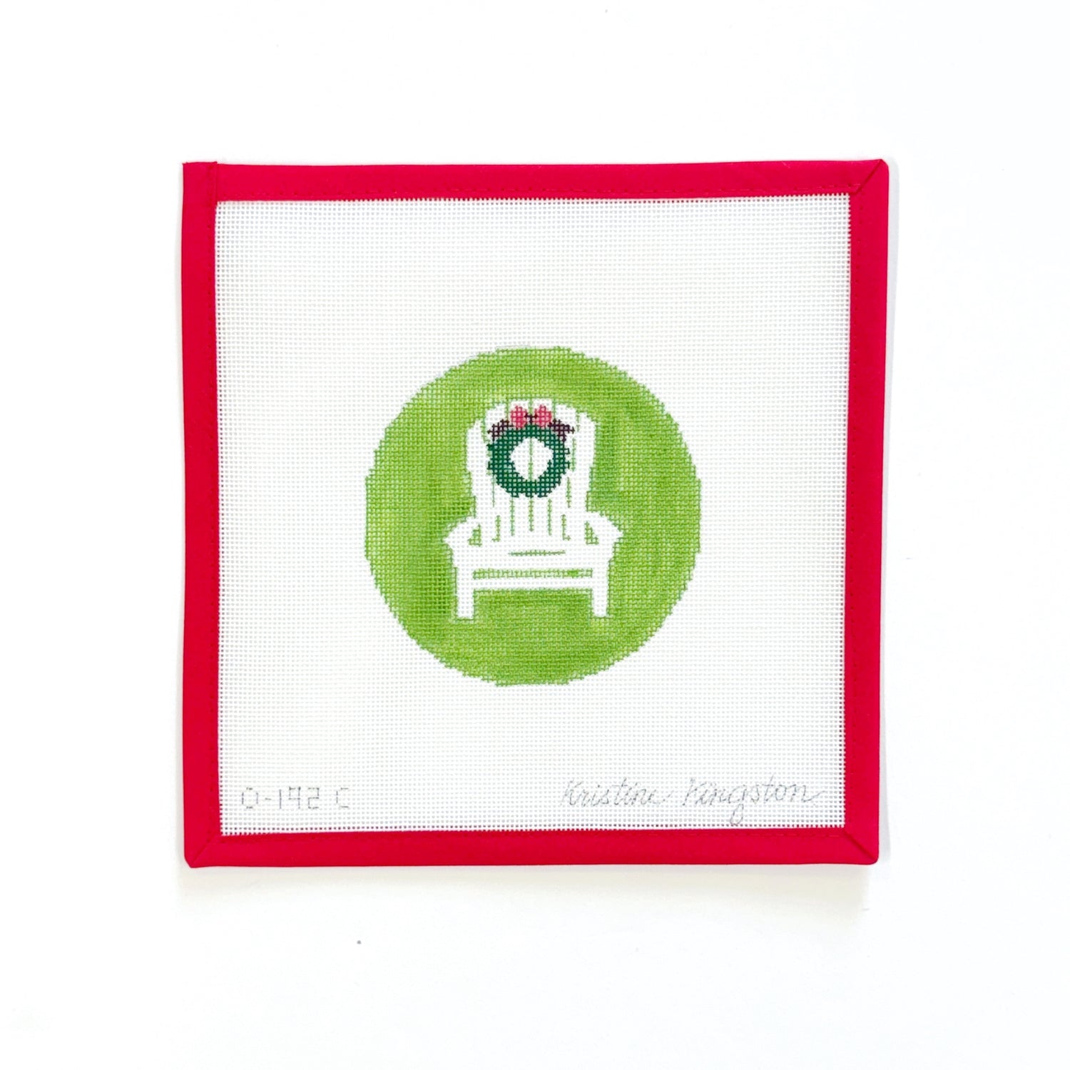 Wreath on green- Adirondack Chair