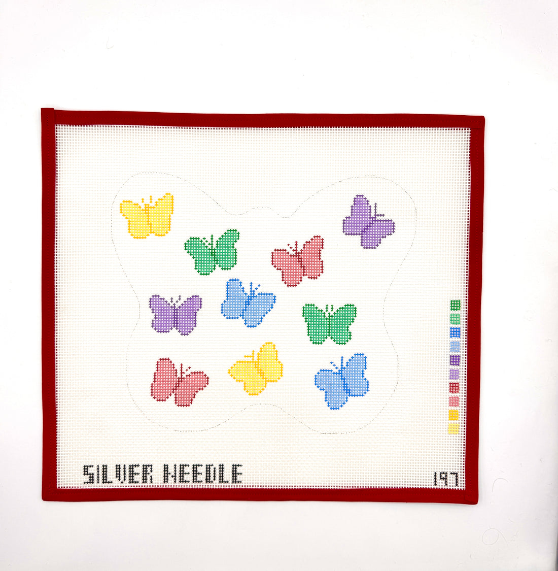 Silver Needle Butterfly Pillow
