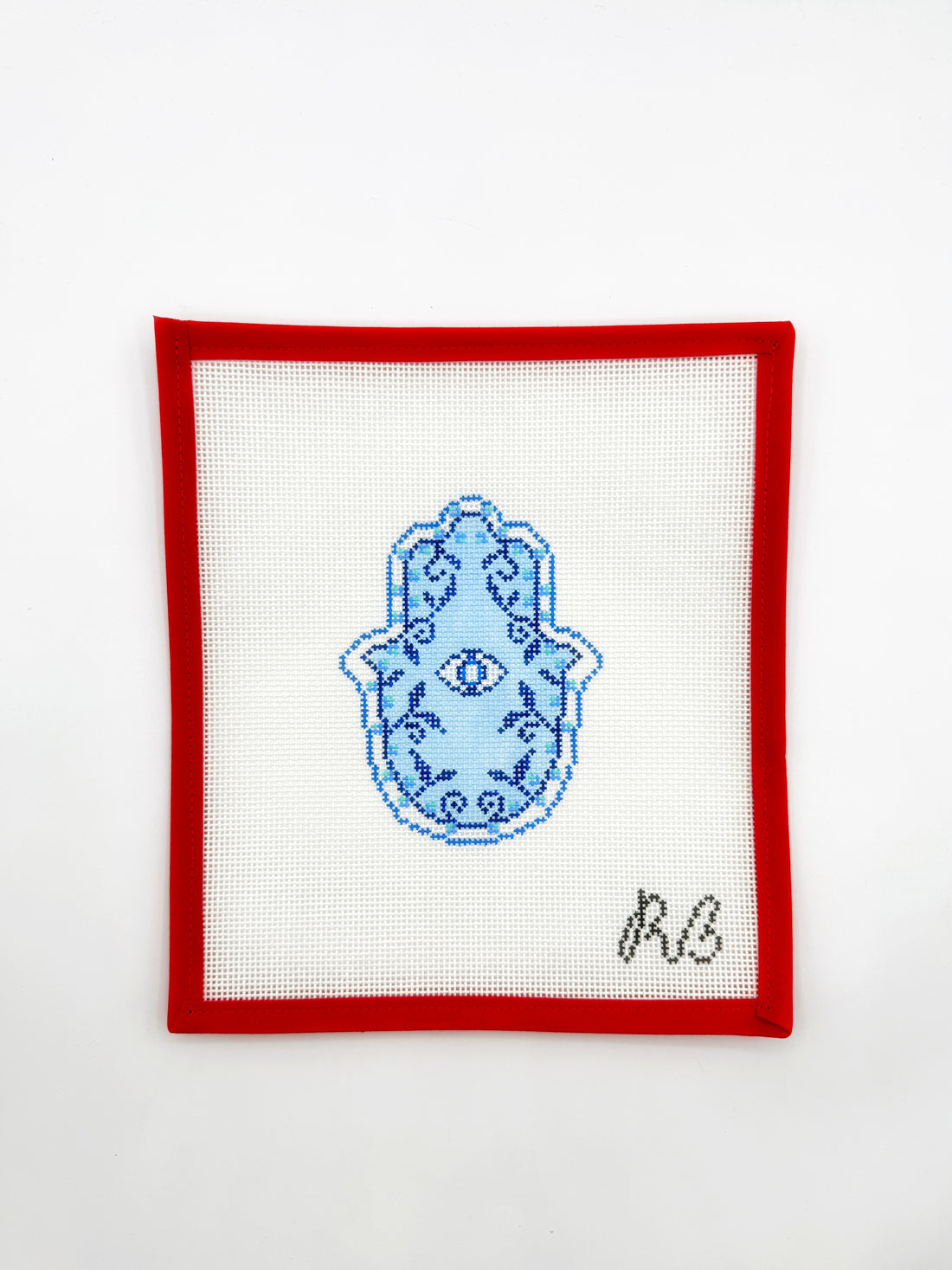 Garden Hamsa Hand, blue