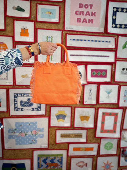 Orange Fringe Tote