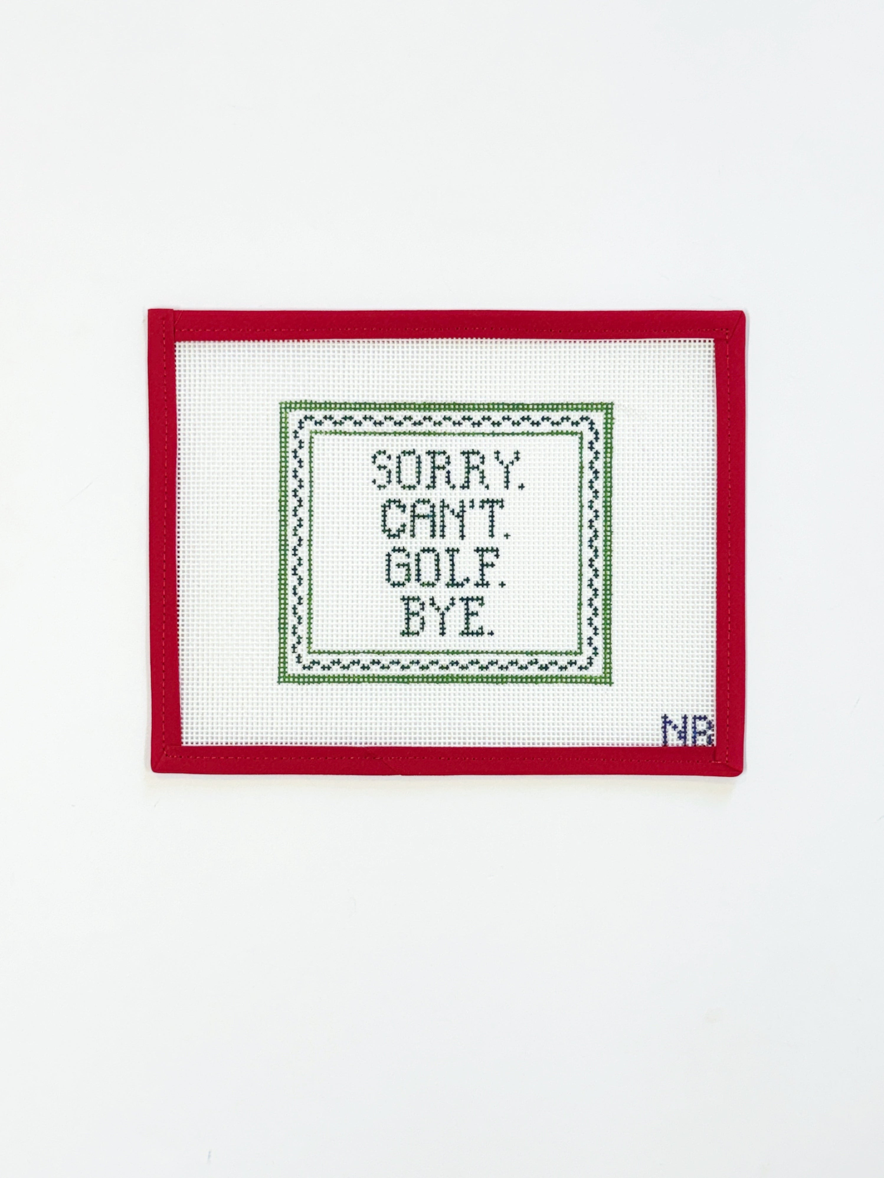 Sorry. Can’t. Golf