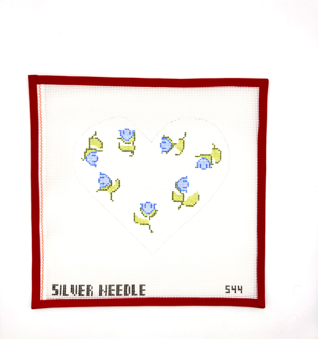 Rosebud Pillow - blue