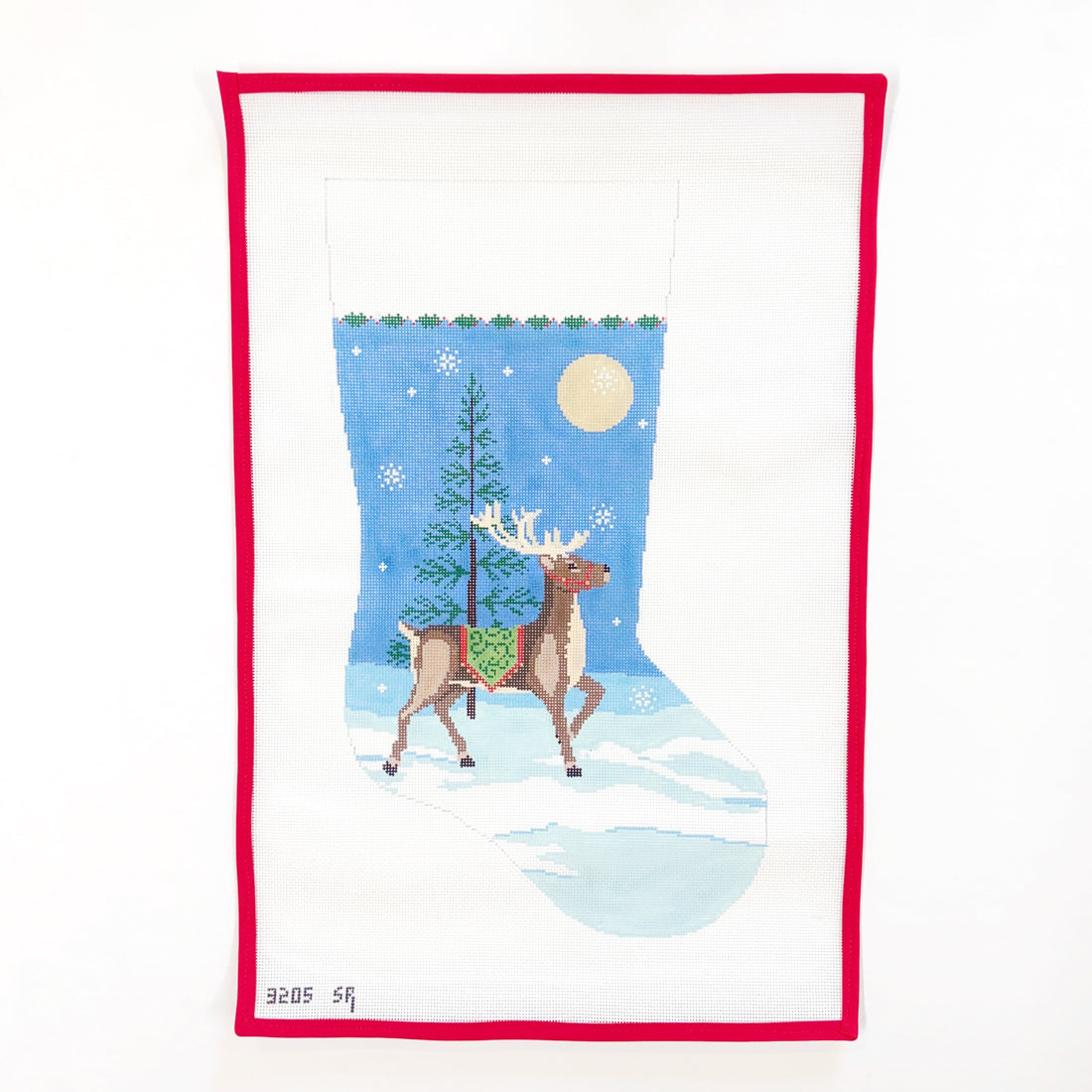 Moonlit Reindeer Stocking