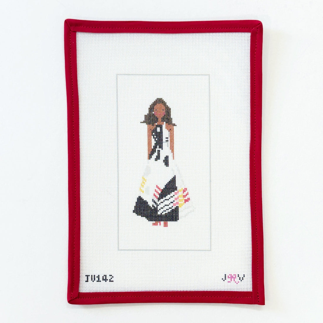 Michelle ObamaJennifer Vallez NeedlepointCanvasThe Red Thread Atelier