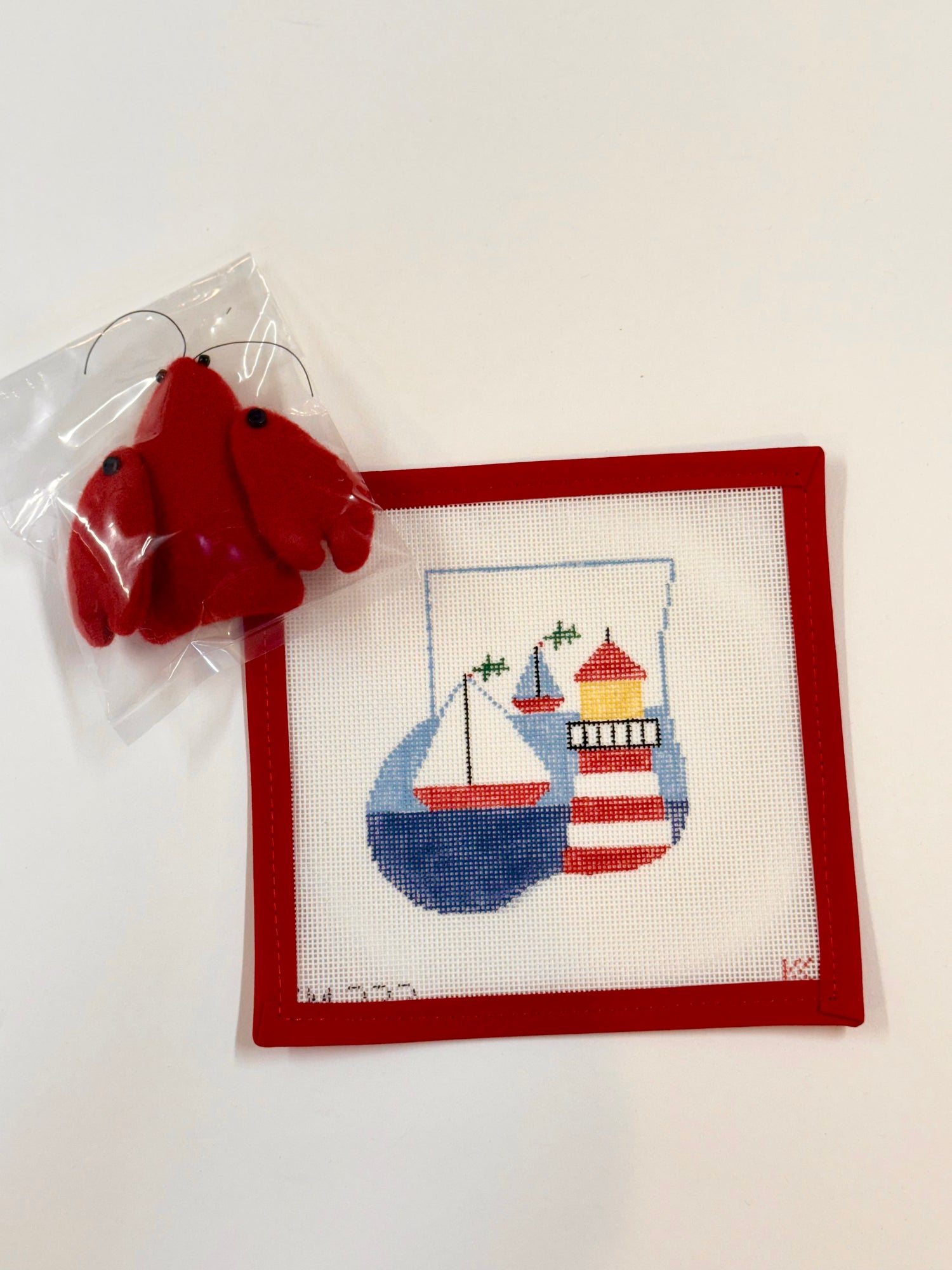 Lighthouse with Lobster Mini Sock