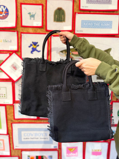 Black Fringe Tote