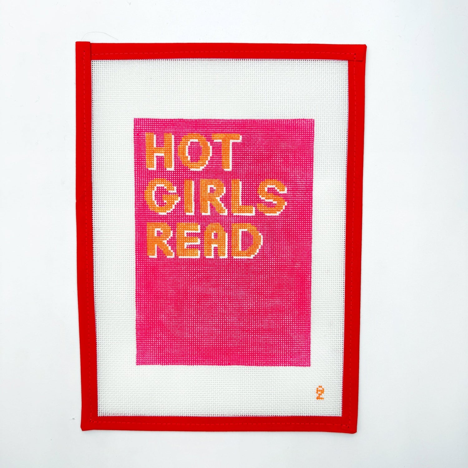 Hot Girls Read, pinkOz NeedleCanvasThe Red Thread Atelier