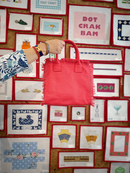 Red Fringe Tote