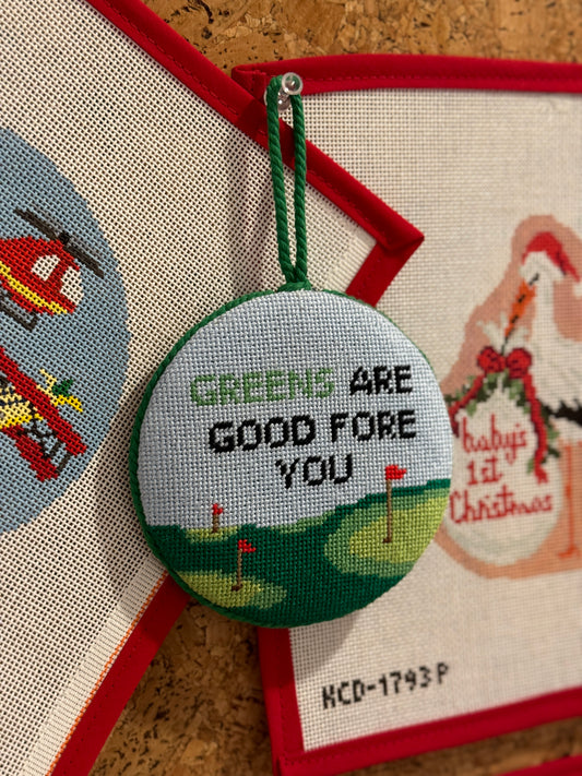 Finished Ornament- Greens Are Good For You
