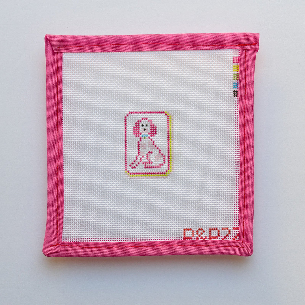 Joker Dog Mahj Tile Mini needlepoint canvas by Penny and Penny