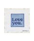 Love You needlepoint canvas in blue by Initial K Studio