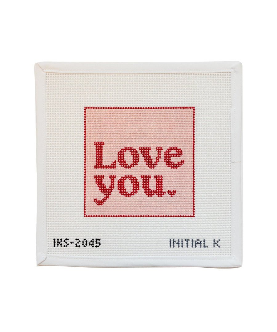 Love YouInitial KCanvasThe Red Thread Atelier