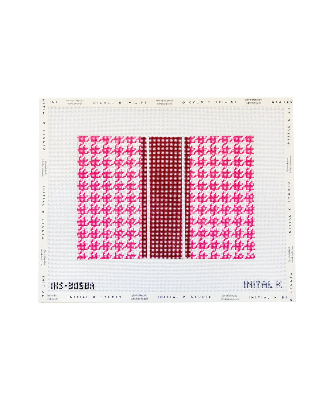 Houndstooth Clutch - Pink