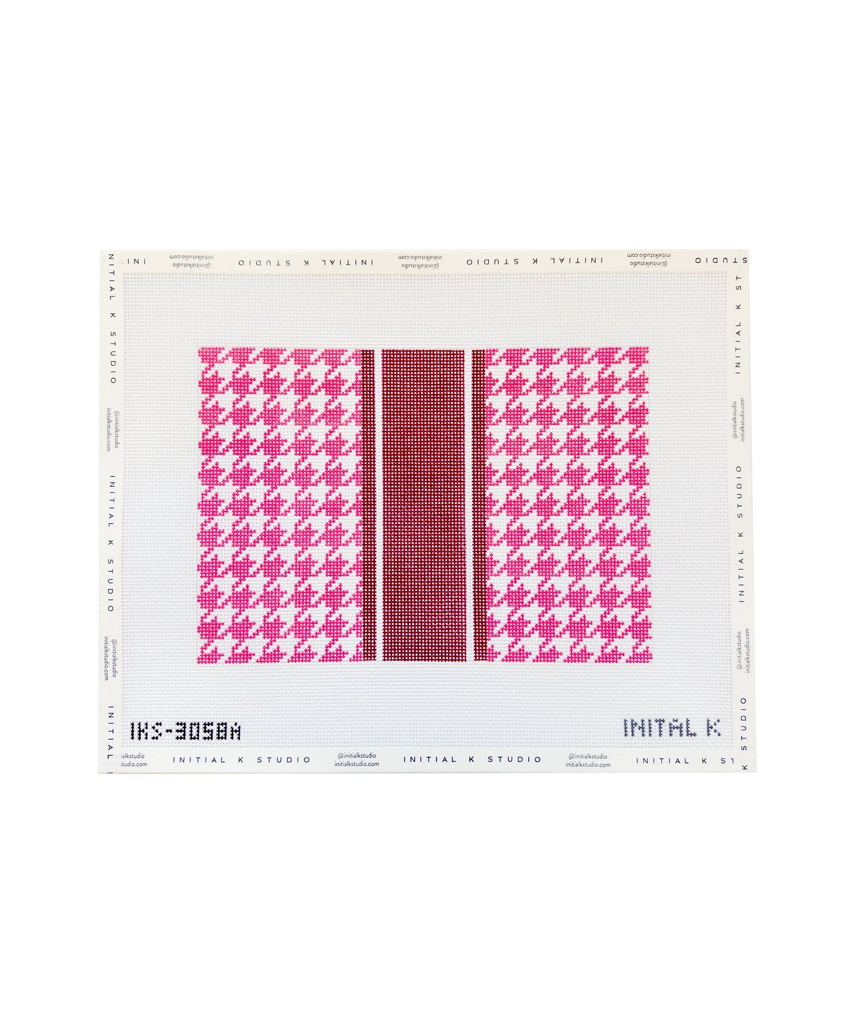 Houndstooth Clutch - Pink