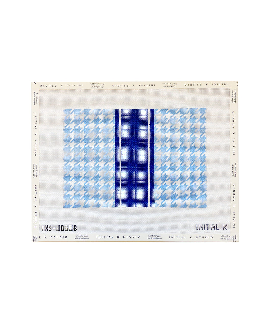 Houndstooth Clutch - Blue