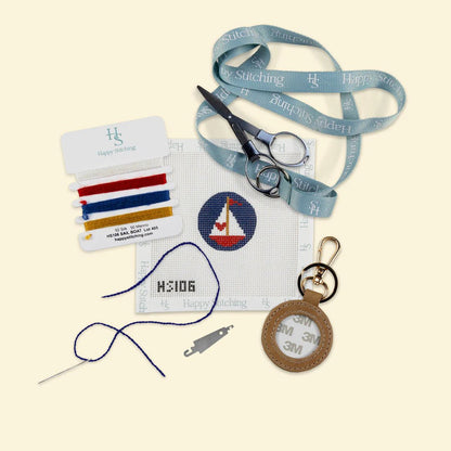 Love Boat Key Fob Kit - Happy StitchingKCNKitThe Red Thread Atelier