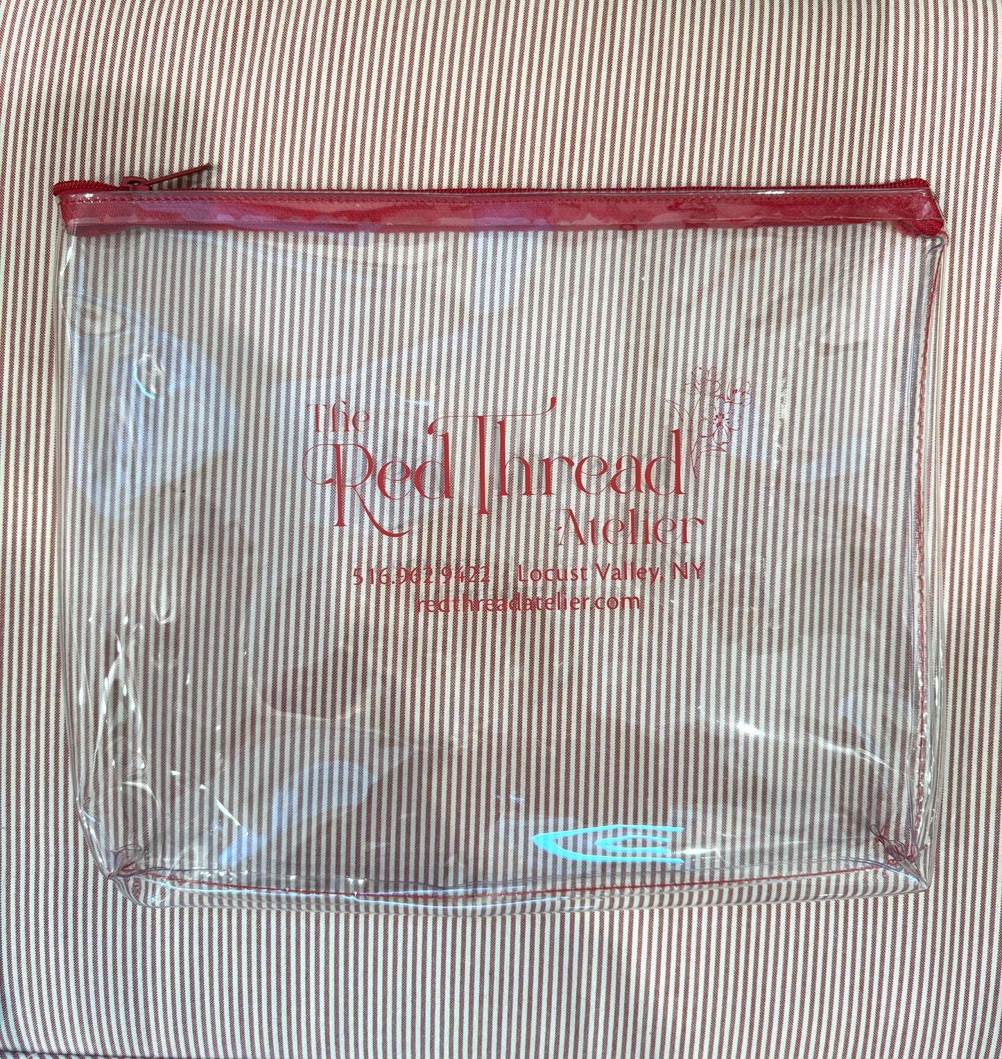 Red Thread Vinyl Stash Bag, Medium