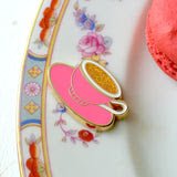 Hot Pink Tea Cup Needle MinderGo Stitch StudioNeedleminderThe Red Thread Atelier
