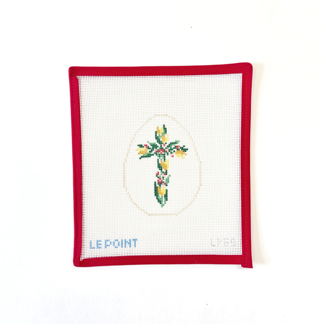 Le Point Egg - CrossLe Point StudioCanvasThe Red Thread Atelier