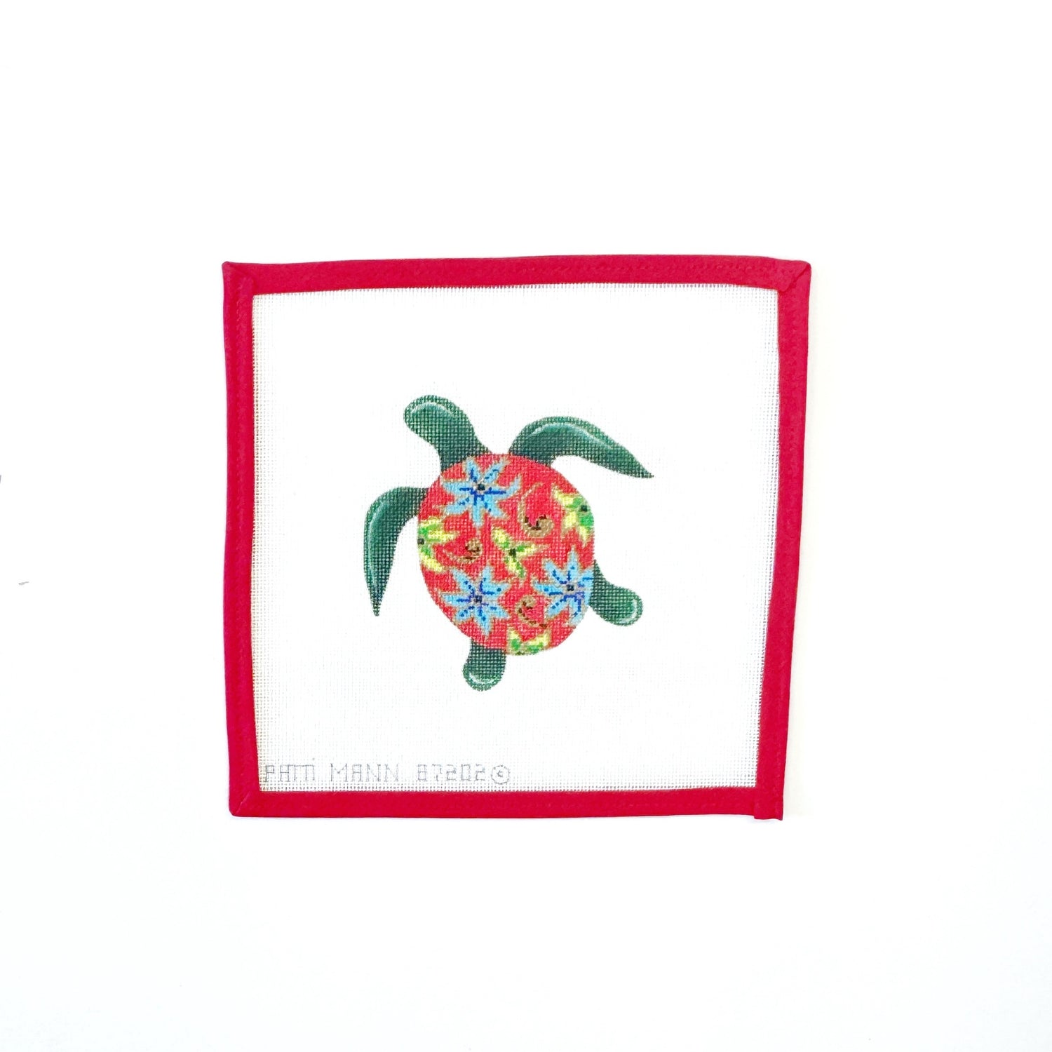 Red Floral Turtle