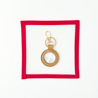 Leather Key FobsPlanet Earth FiberThe Red Thread Atelier