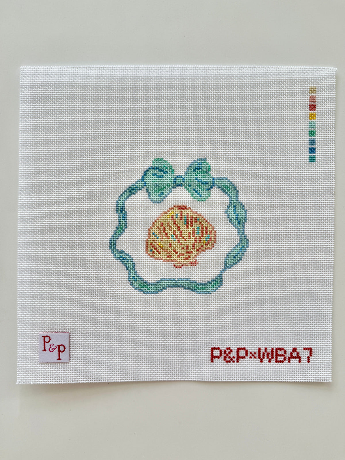 Sweet Seaside Shell needlepoint canvas by Penny and Penny