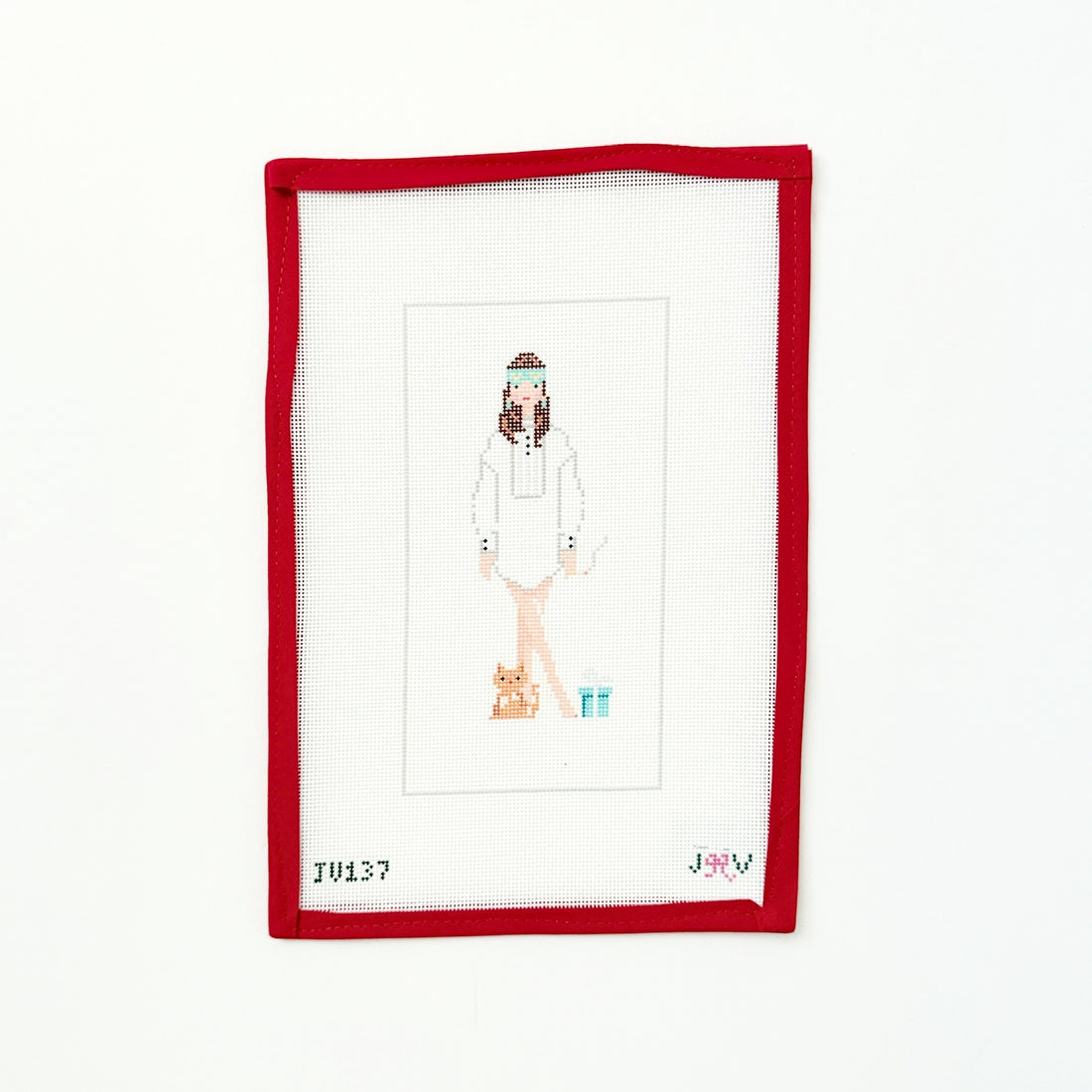 Audrey Hepburn Needlepoint CanvasJennifer Vallez NeedlepointCanvasThe Red Thread Atelier
