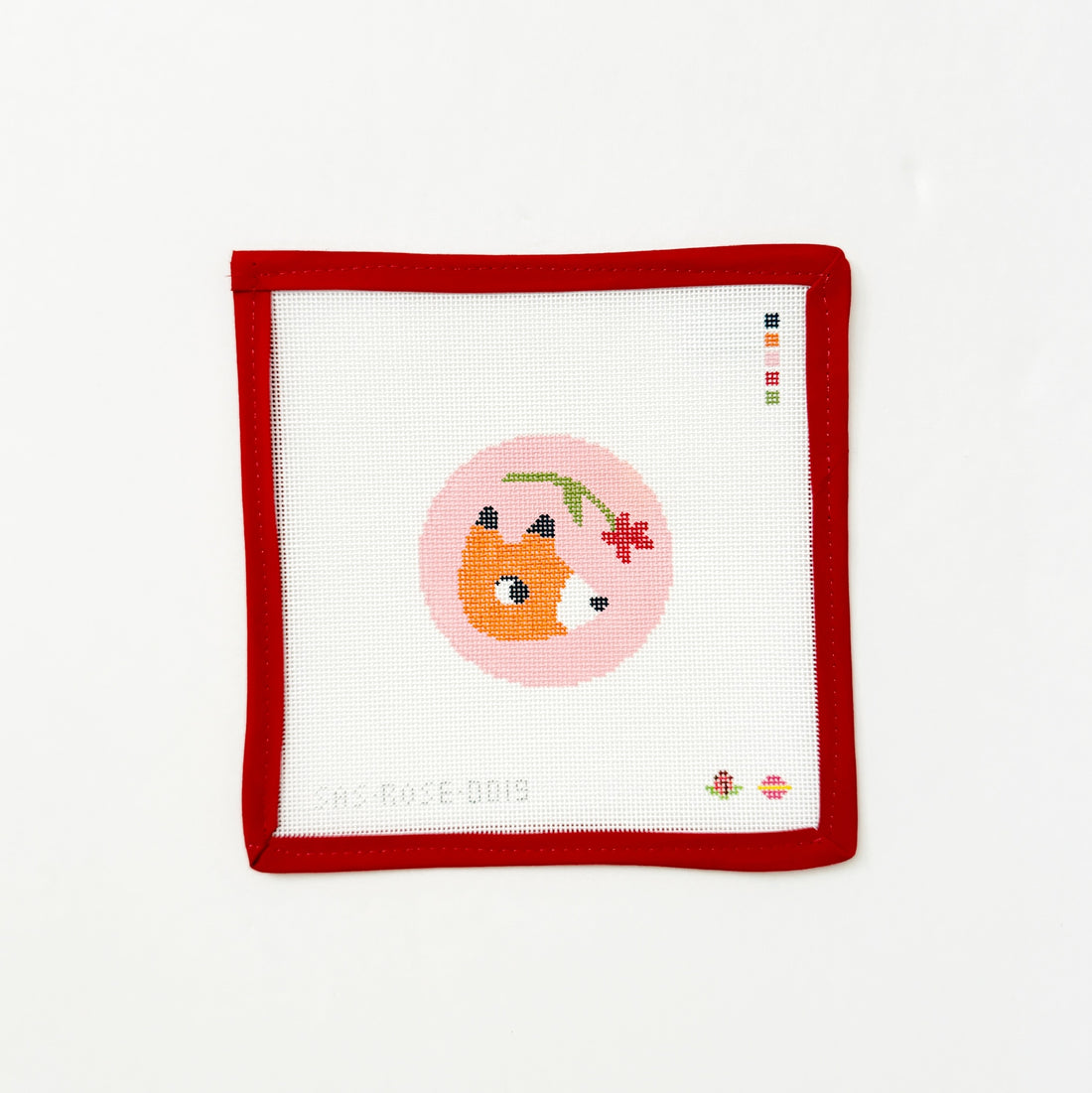 Simple Fox RoundSaturnalia StitchingCanvasThe Red Thread Atelier