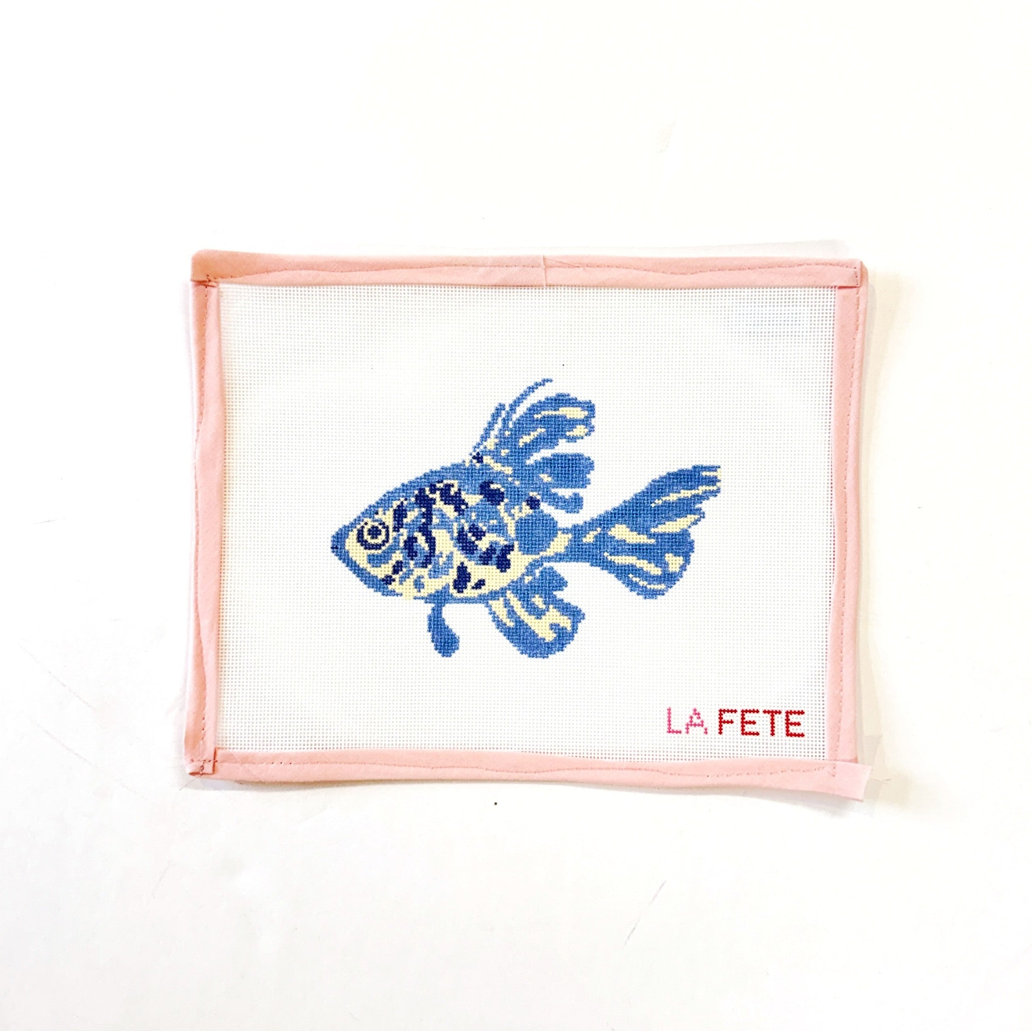 Blue Goldfish Needlepoint CanvasLa FeteCanvasThe Red Thread Atelier