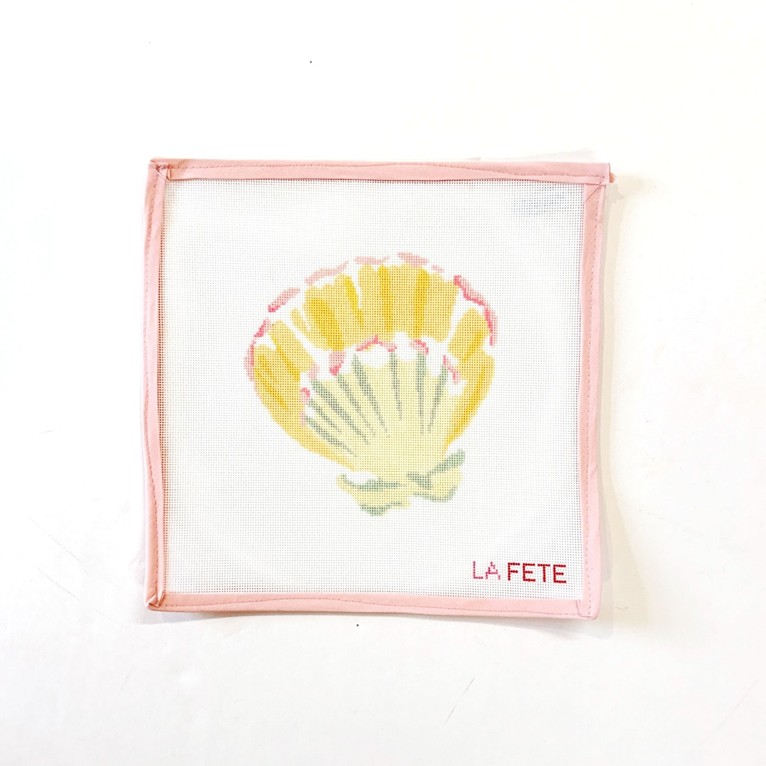 Watercolor Shell Needlepoint CanvasLa FeteCanvasThe Red Thread Atelier