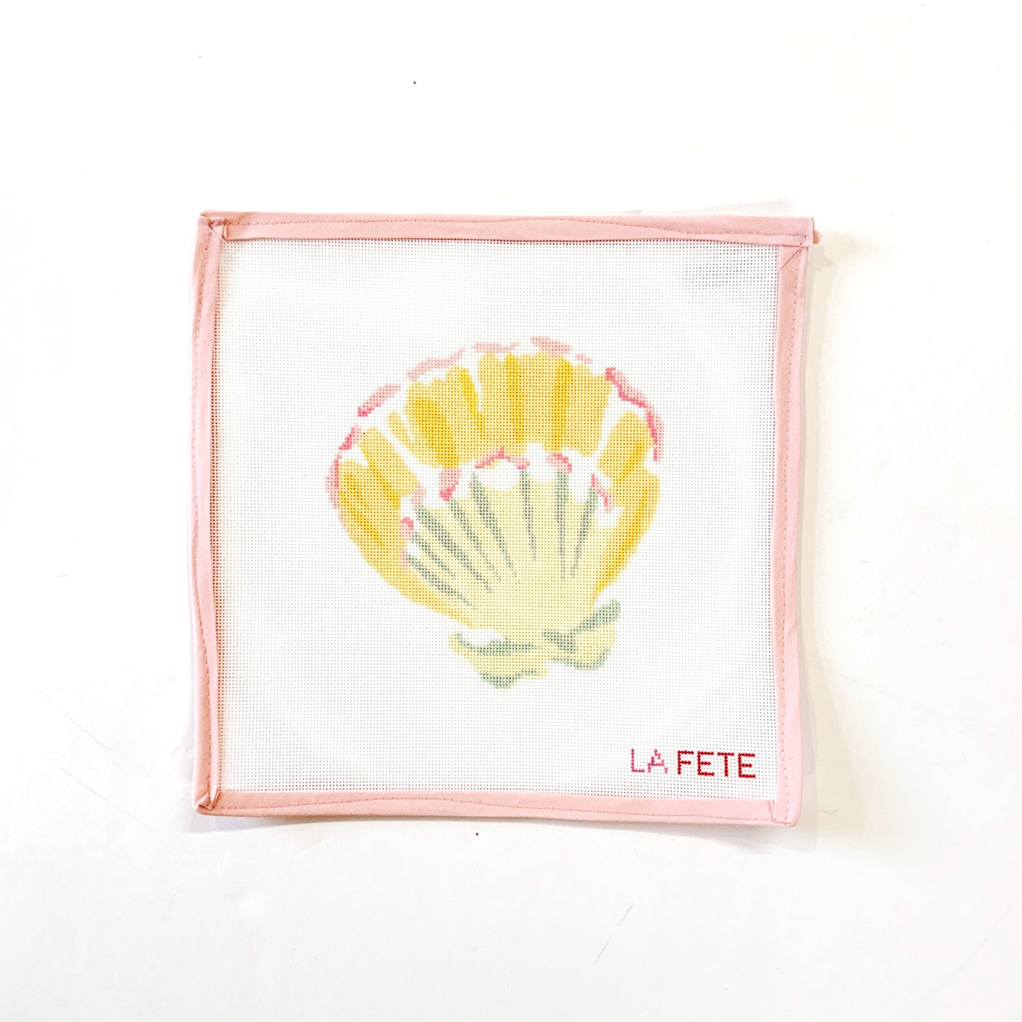 Watercolor Shell Needlepoint CanvasLa FeteCanvasThe Red Thread Atelier