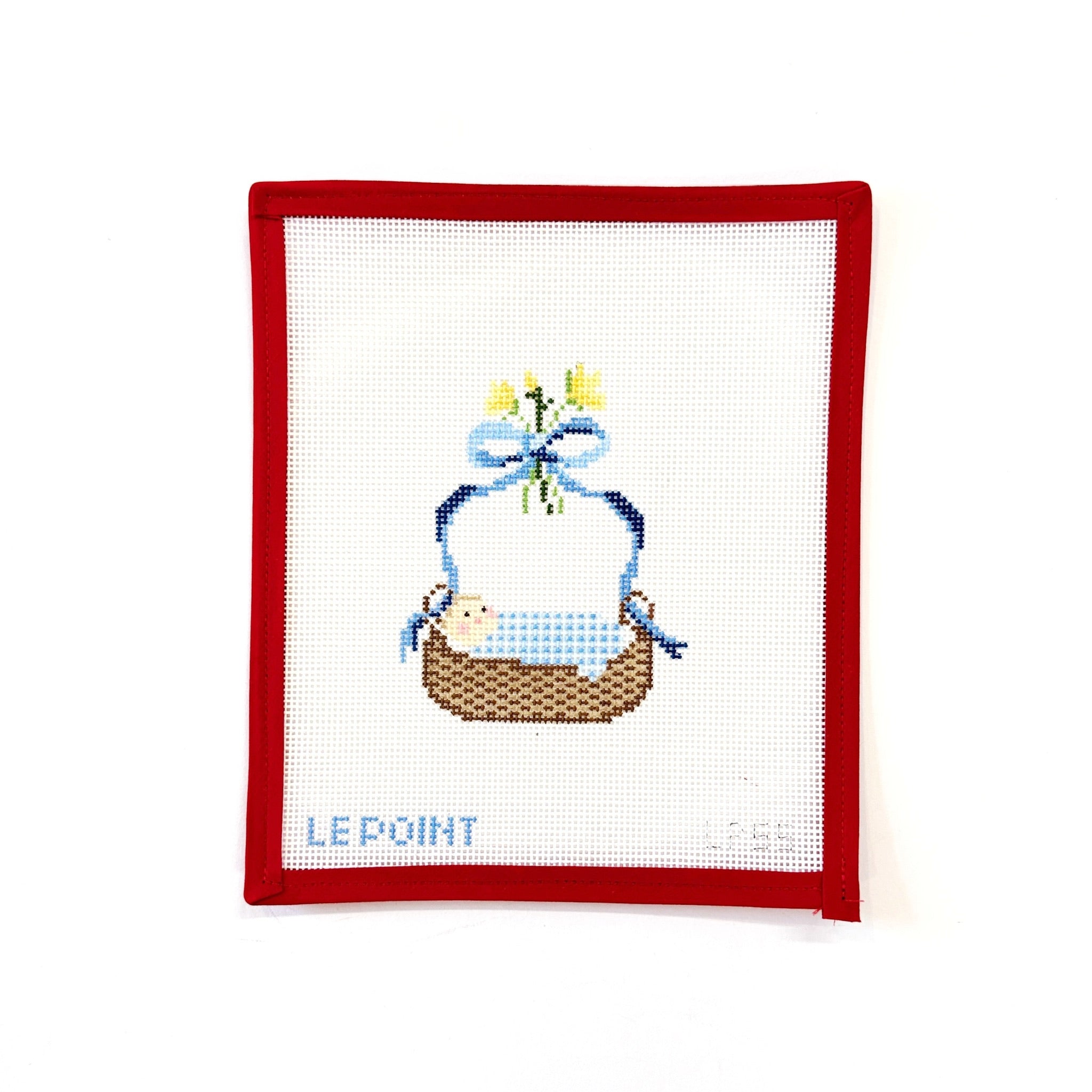 Baby in Bassinet - blue