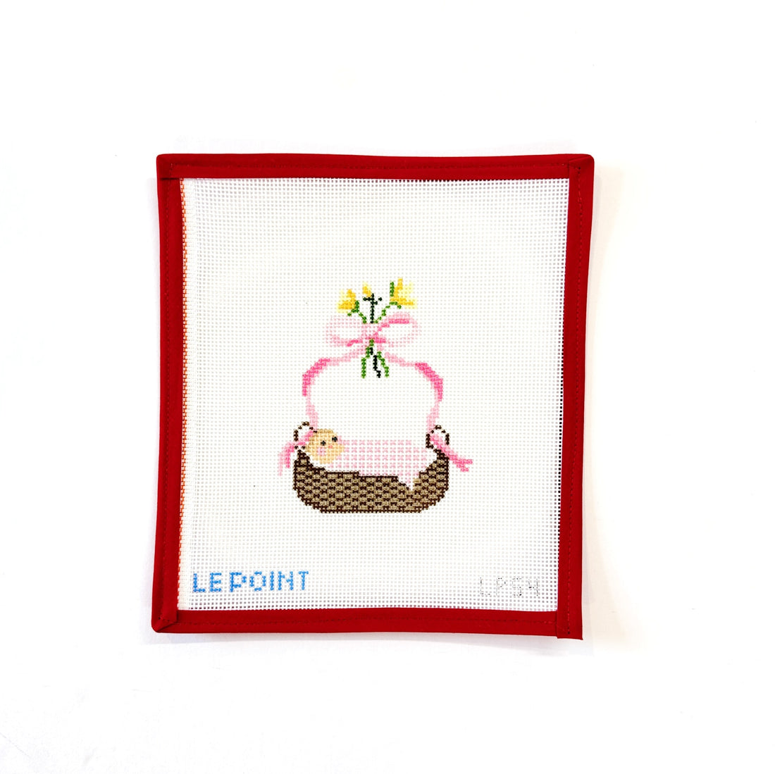 Baby in Bassinet - pinkLe Point StudioCanvasThe Red Thread Atelier