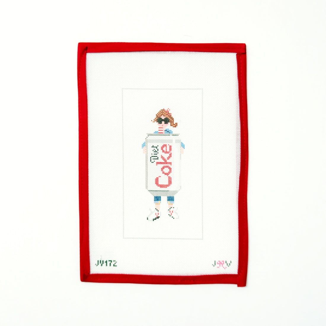Emotional Support Diet Coke Girl Needlepoint CanvasJennifer Vallez NeedlepointCanvasThe Red Thread Atelier