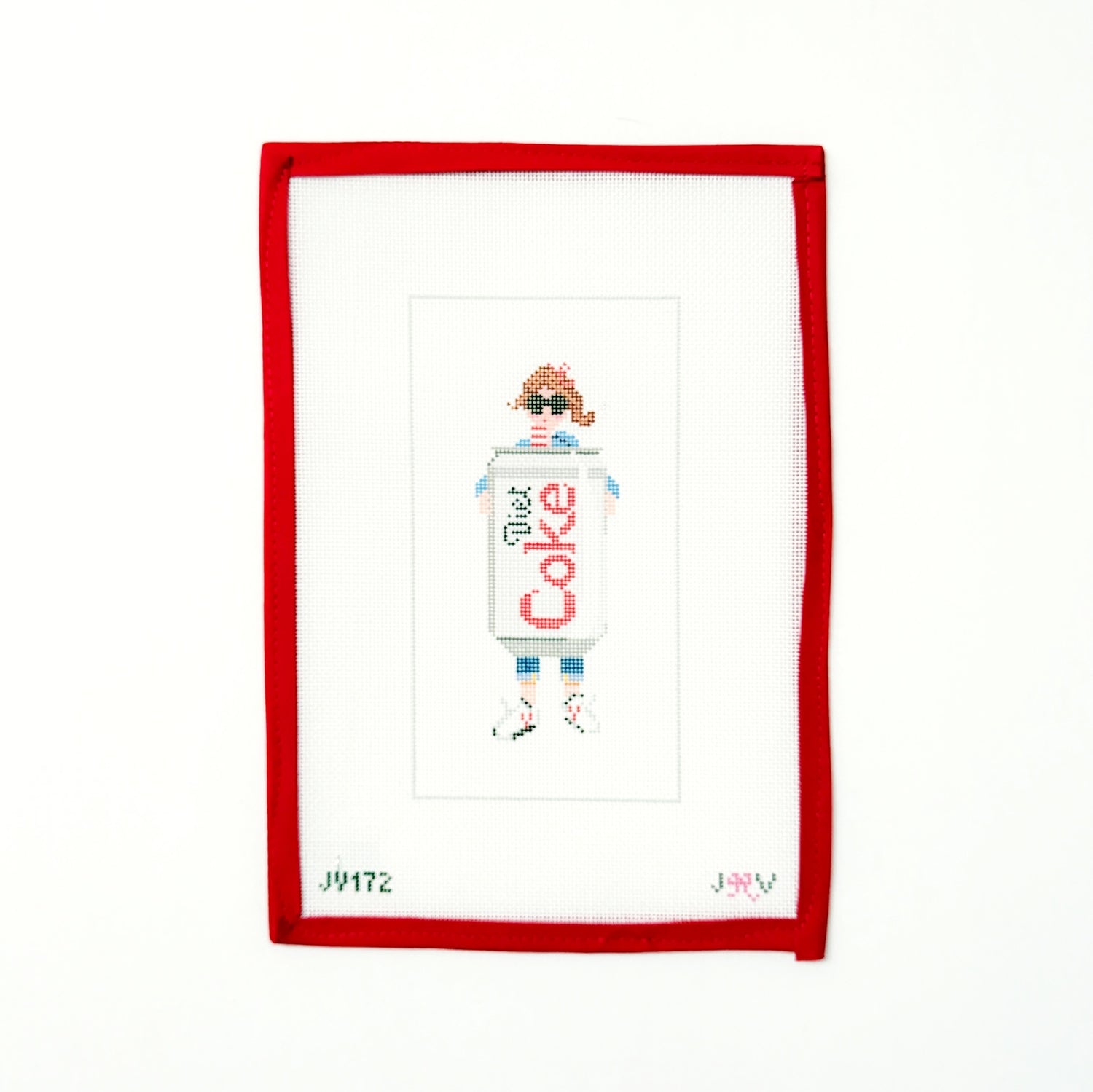 Emotional Support Diet Coke Girl Needlepoint Canvas