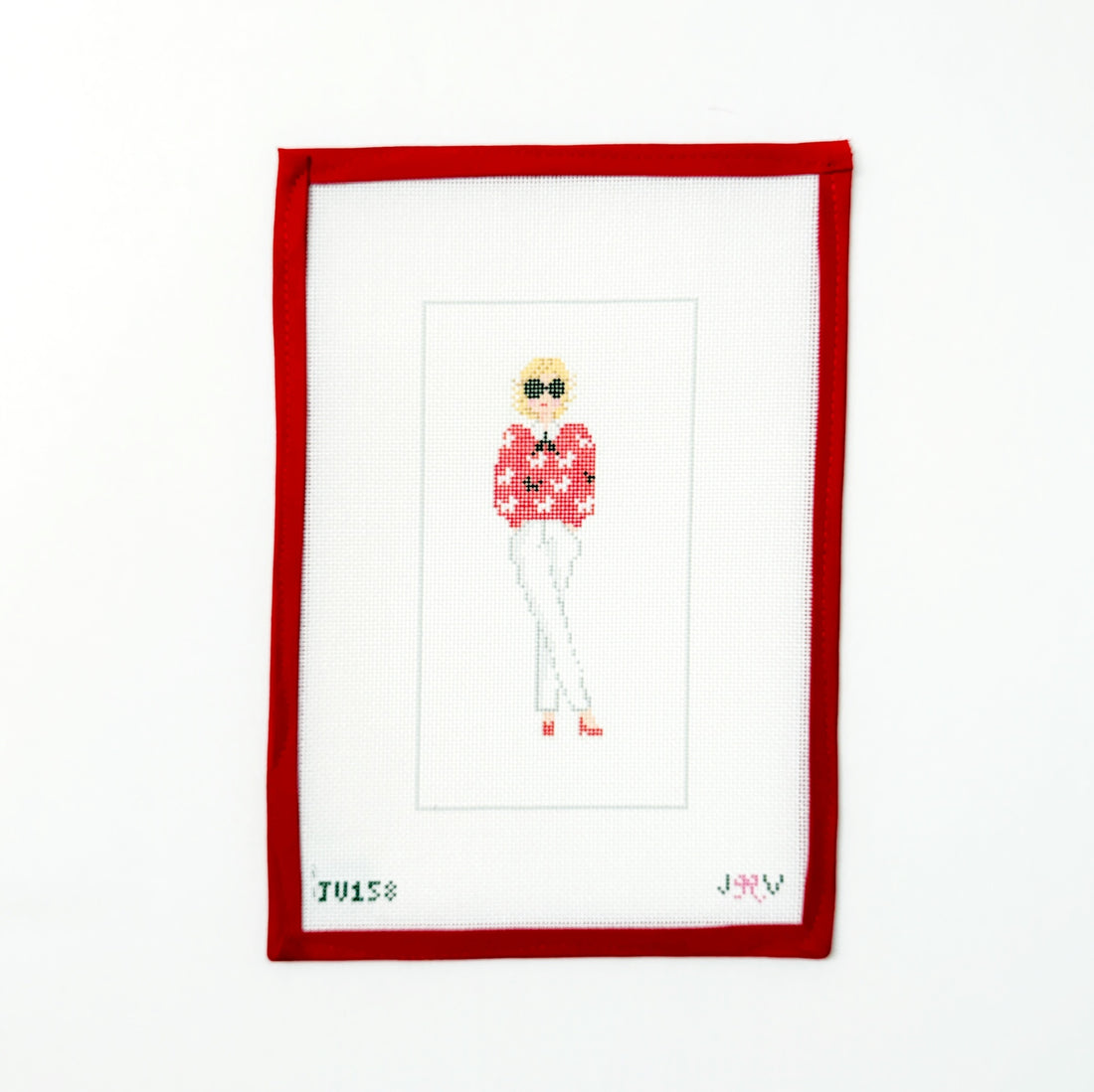 Princess Diana Sheep Sweater Needlepoint CanvasJennifer Vallez NeedlepointCanvasThe Red Thread Atelier