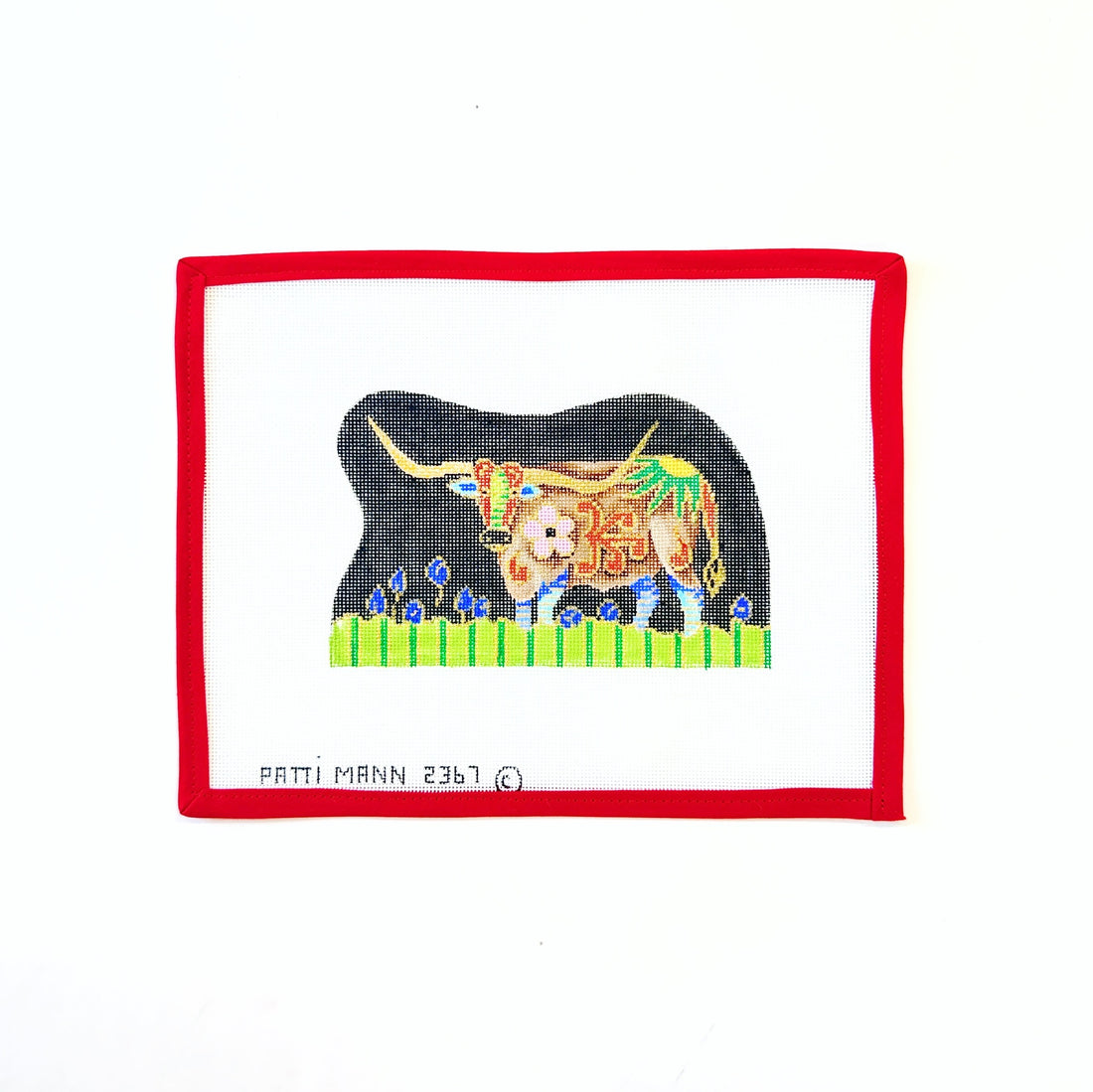 Bull CloisonnéPatti MannCanvasThe Red Thread Atelier
