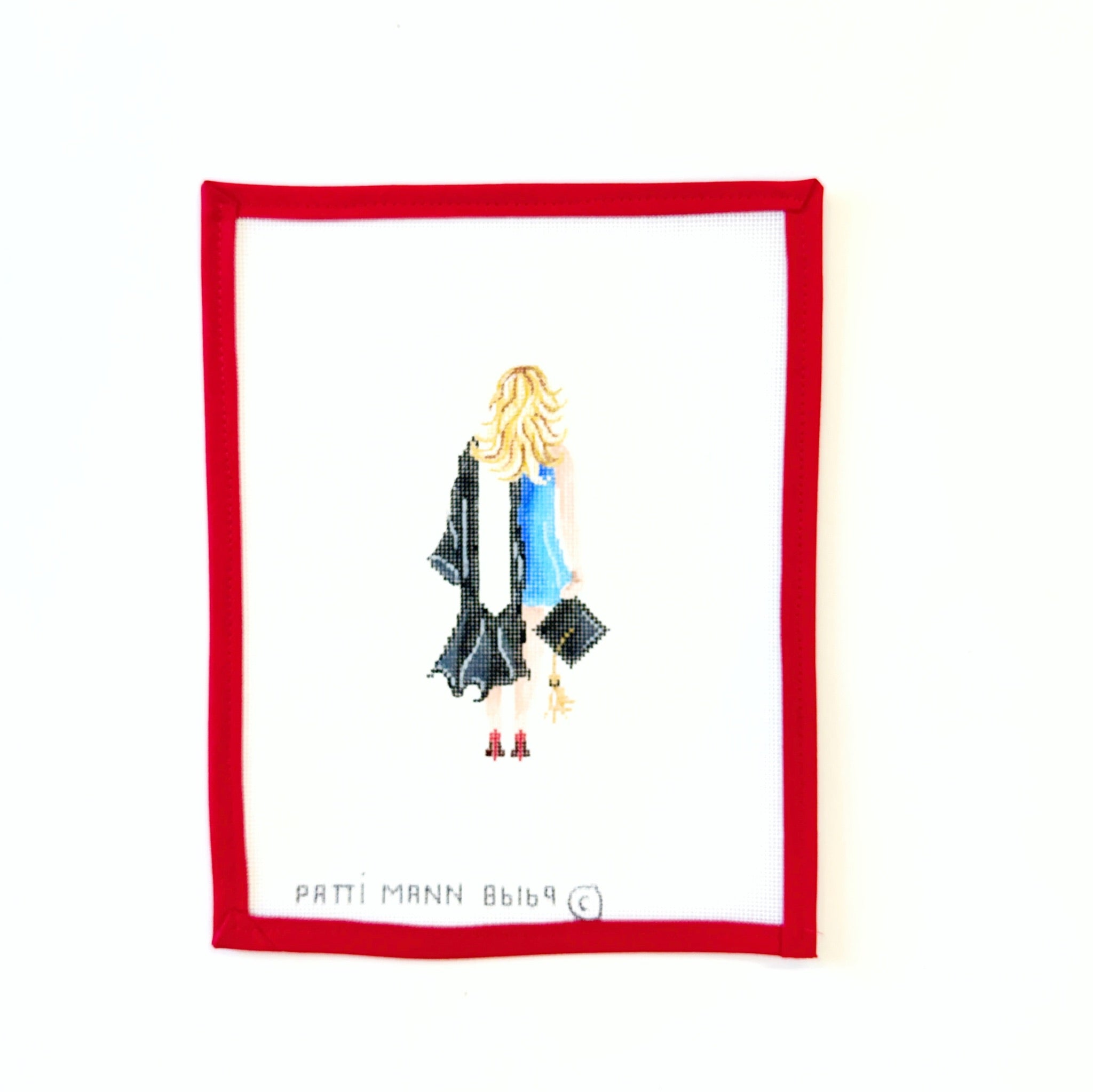 Graduate Girl in Heels with Cap &amp; Gown