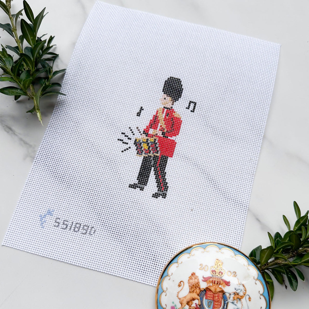 London Guard Drums needlepoint canvas by Stitch Style