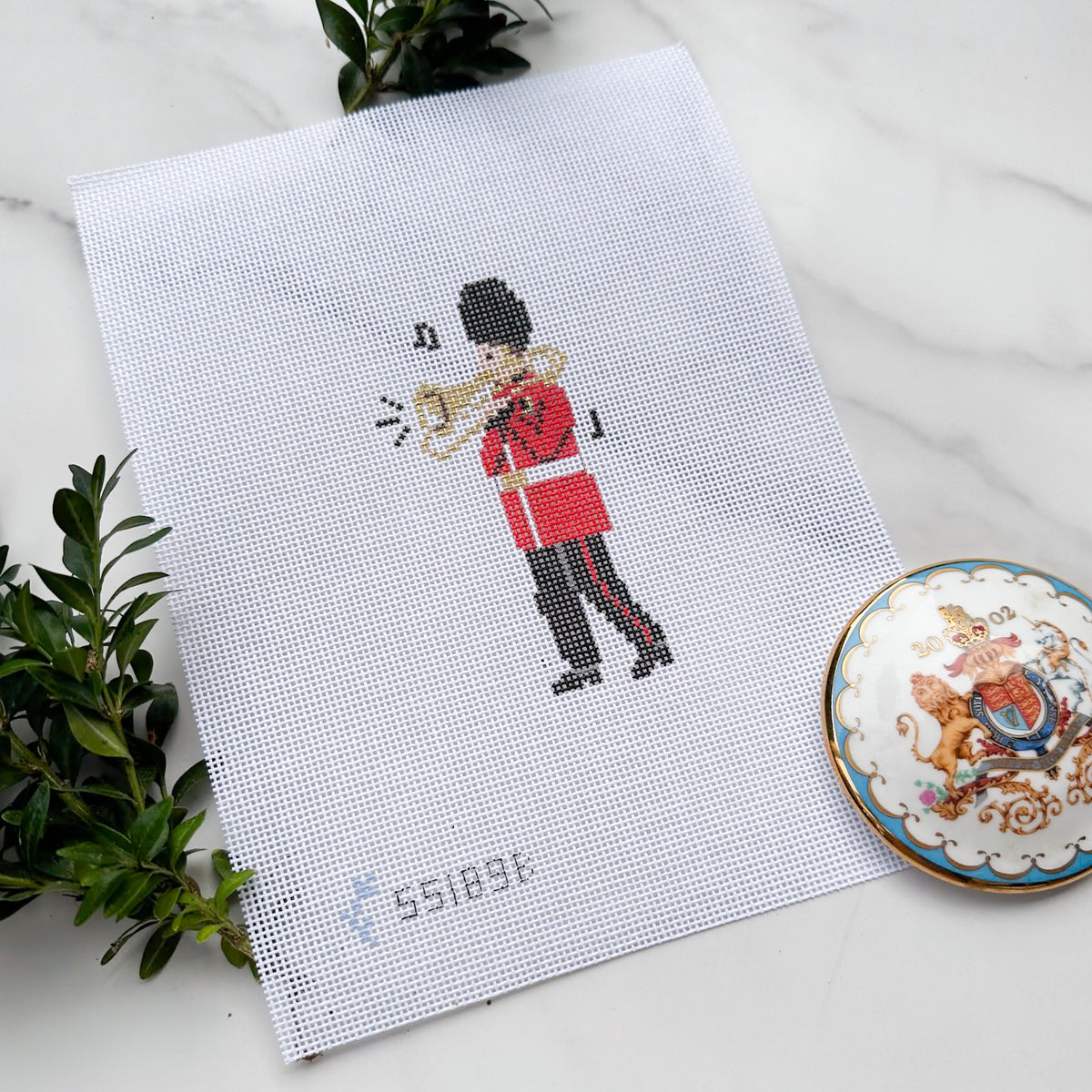 London Guard Trombone needlepoint canvas by Stitch Style