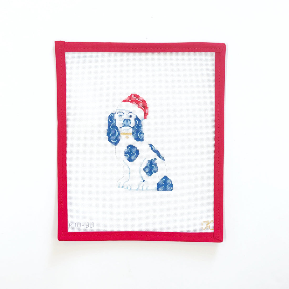 Staffy Dog, santa hat