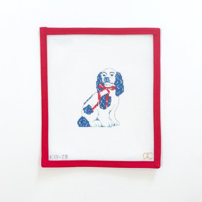 Staffy Dog, red bow