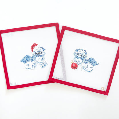 Foo Dog, santa hat